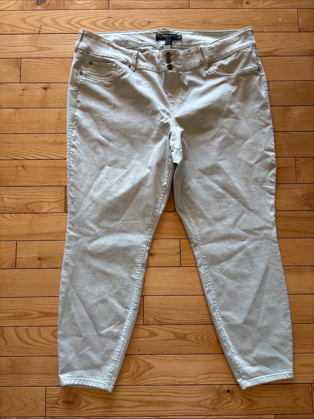torrid Straight Leg Jeans in Light Sage